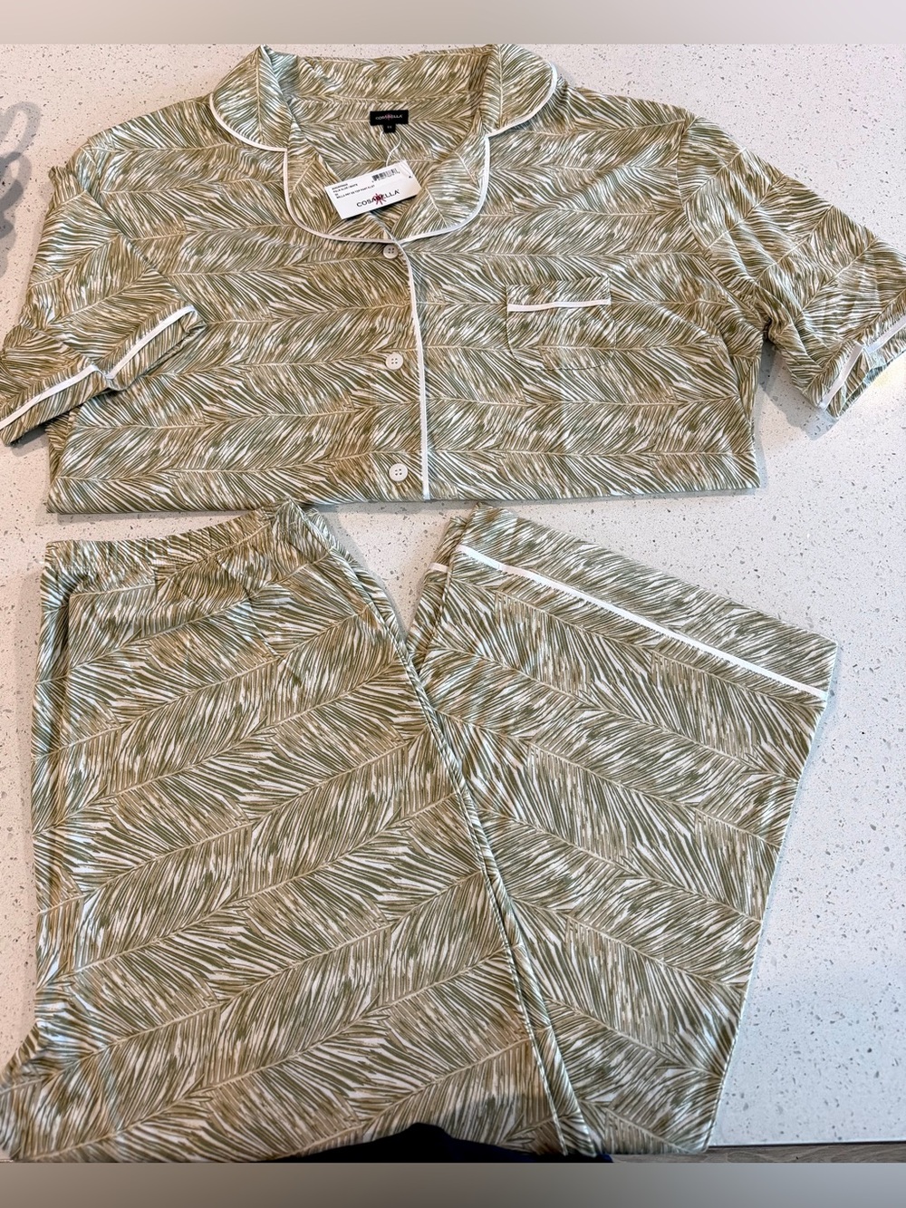 Cosabella Palm Leaf-Print Pima Cotton Women’s Pajama Set